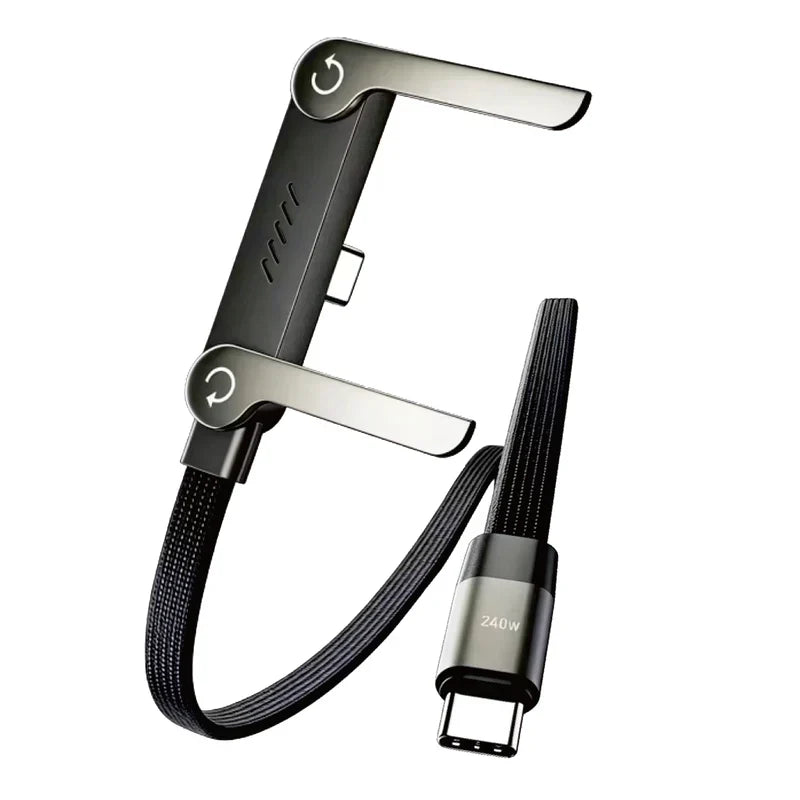 240W Fast Charging Flat Nylon Stand Cable