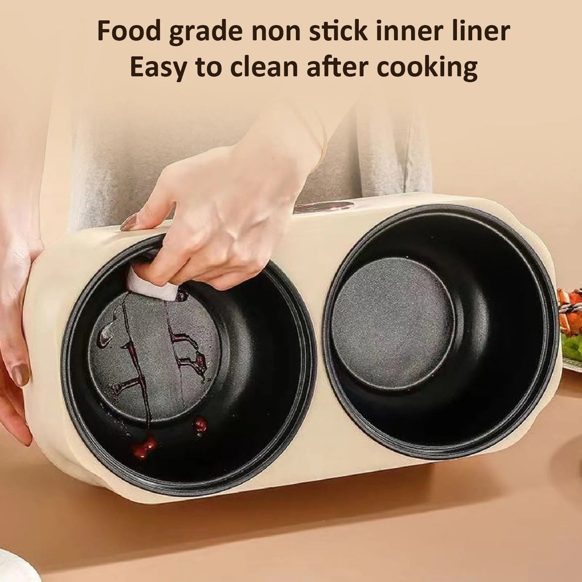 Portable Multi-Function Double-Pot Steam Cooker